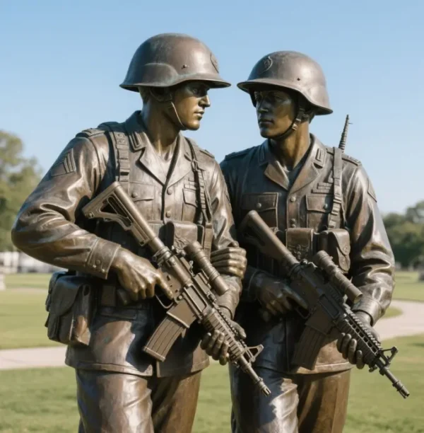 Bronze Military Statues - Image 4
