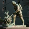 Bronze Firefighter Statue - Image 5