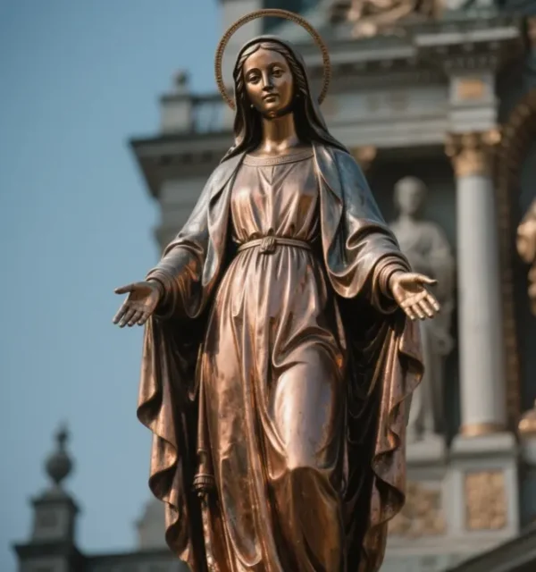 Virgin Mary Bronze Statue