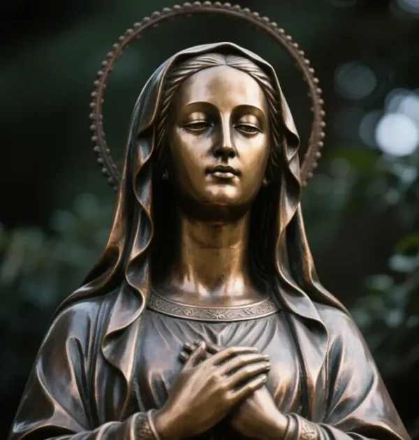 Virgin Mary Bronze Statue - Image 5