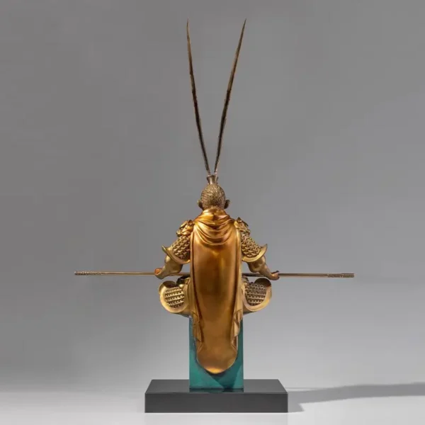 Full Bronze Black Mythical Monkey King Ornament