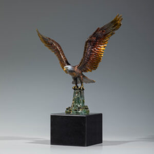 metal eagle sculpture