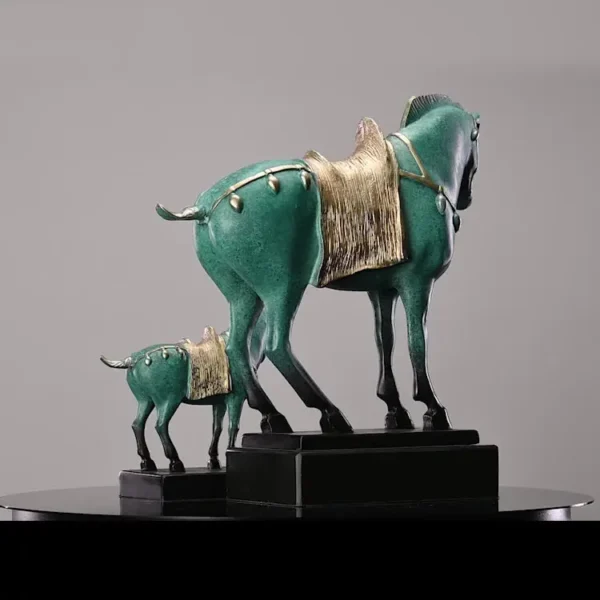 Tang Sancai Cast Bronze Sculpture Crafts