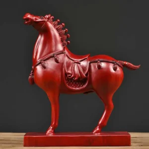 Wooden Carved Horse Ornament Ebony
