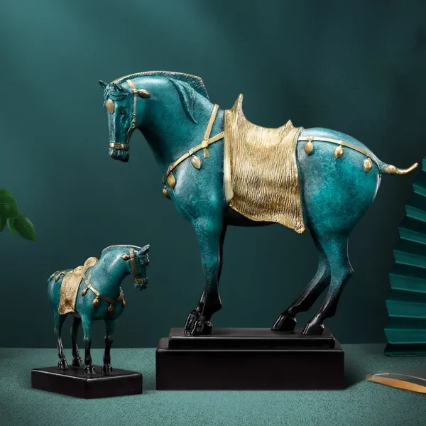 Tang Sancai Cast Bronze Sculpture Crafts