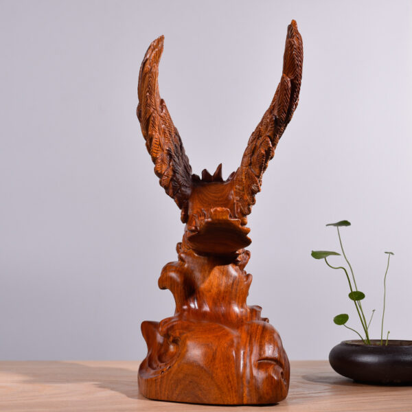 Pearwood Carved Animal Eagle Ornament - Image 6