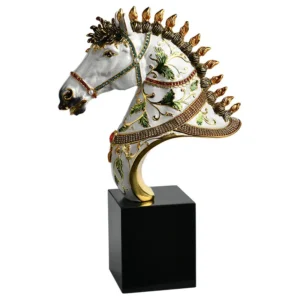 Resin Enameled Horse Sculpture