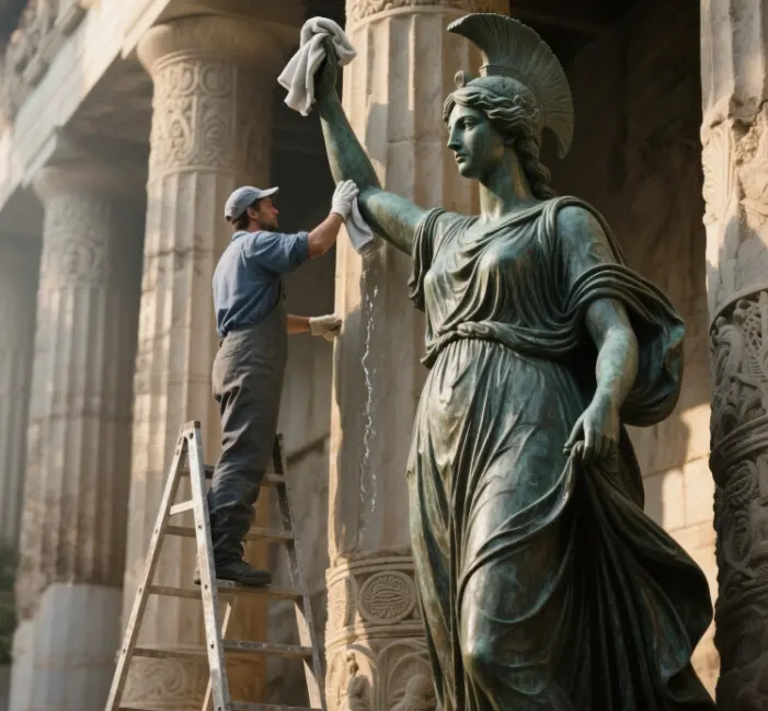 how to clean bronze sculpture and bronze statue