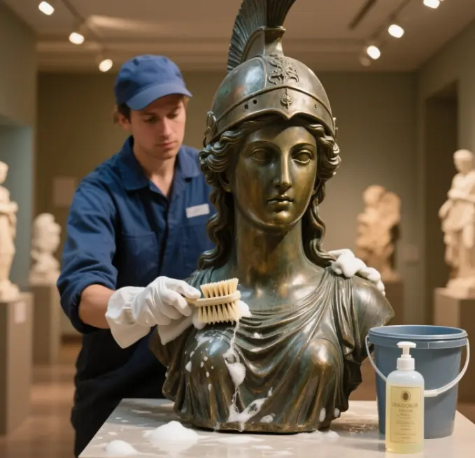 how to clean bronze sculpture and bronze statue