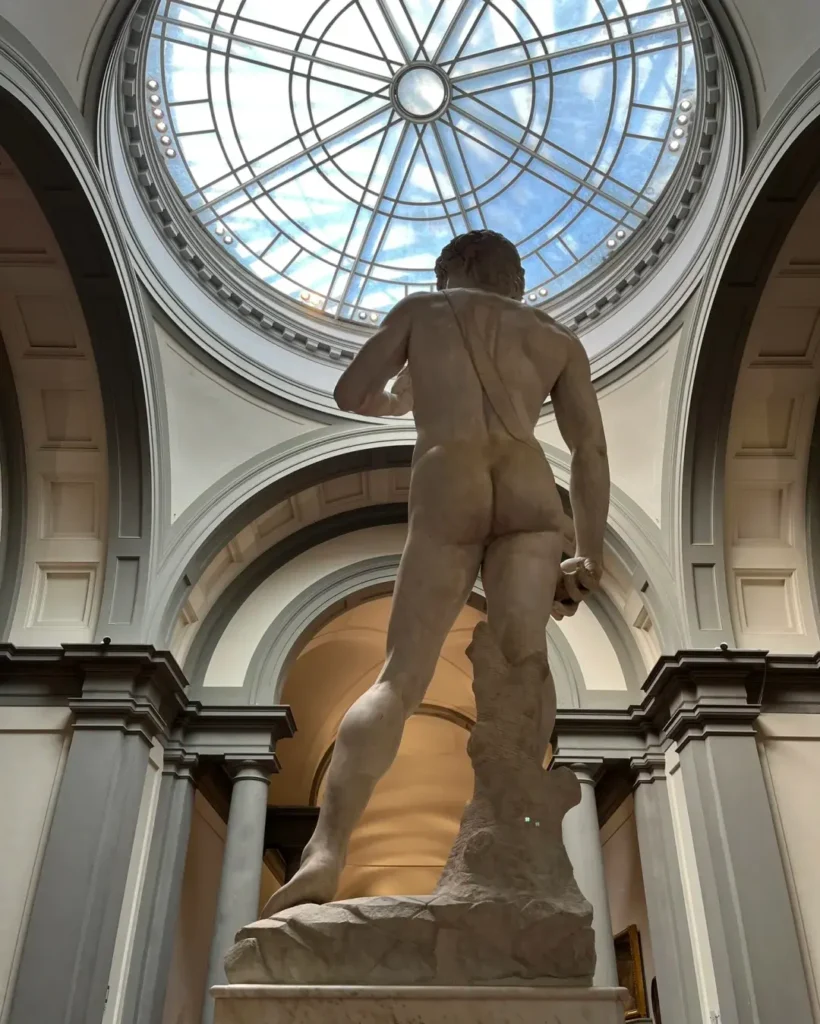 Different angles of the statue of David